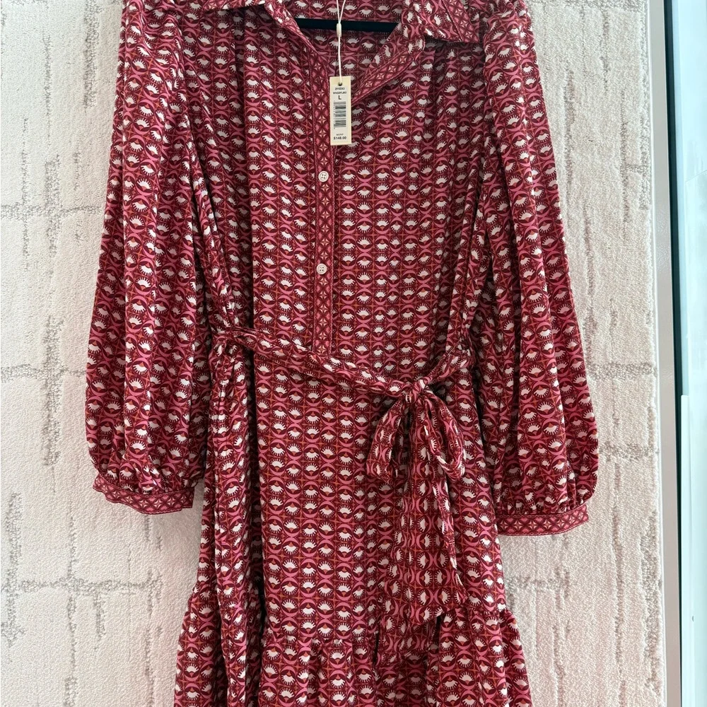 Max Studio Red Patterned Dress - Picture 2 of 14